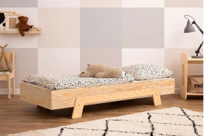 Einzelbett für Kinder mit Lattenrost PUZZLE Montessori Holz