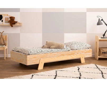 Einzelbett für Kinder mit Lattenrost PUZZLE Montessori Holz