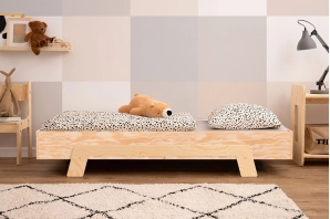 Einzelbett für Kinder mit Lattenrost PUZZLE Montessori Holz
