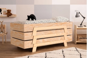 Einzelbett für Kinder mit Lattenrost PUZZLE Montessori Holz