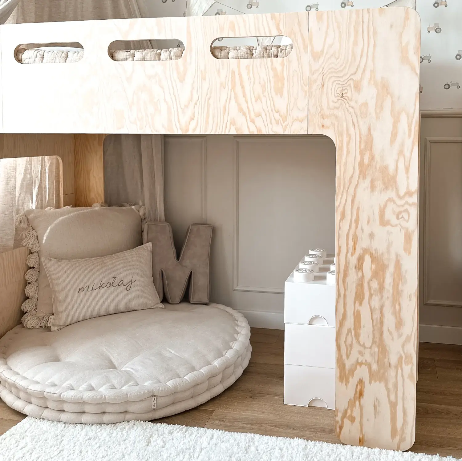 Hochbett für Kinder mit Lattenrost MIMI A Montessori Holz