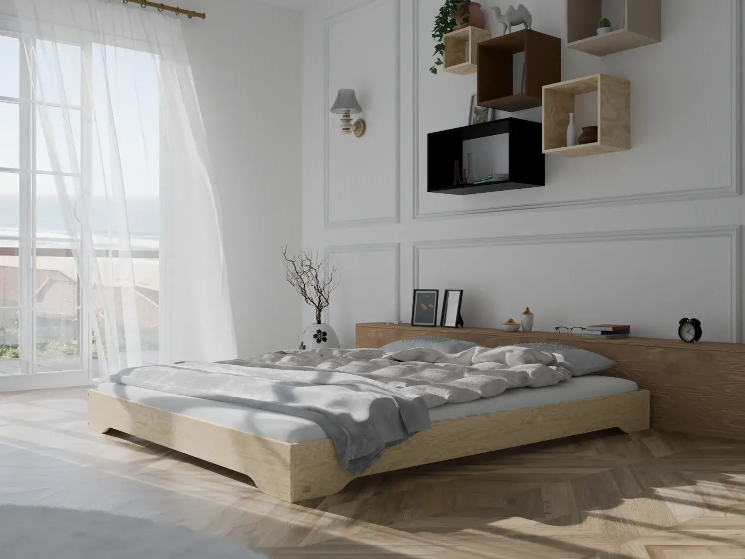 Bodenbett für Kinder mit Lattenrost TILA 7 Montessori Holz