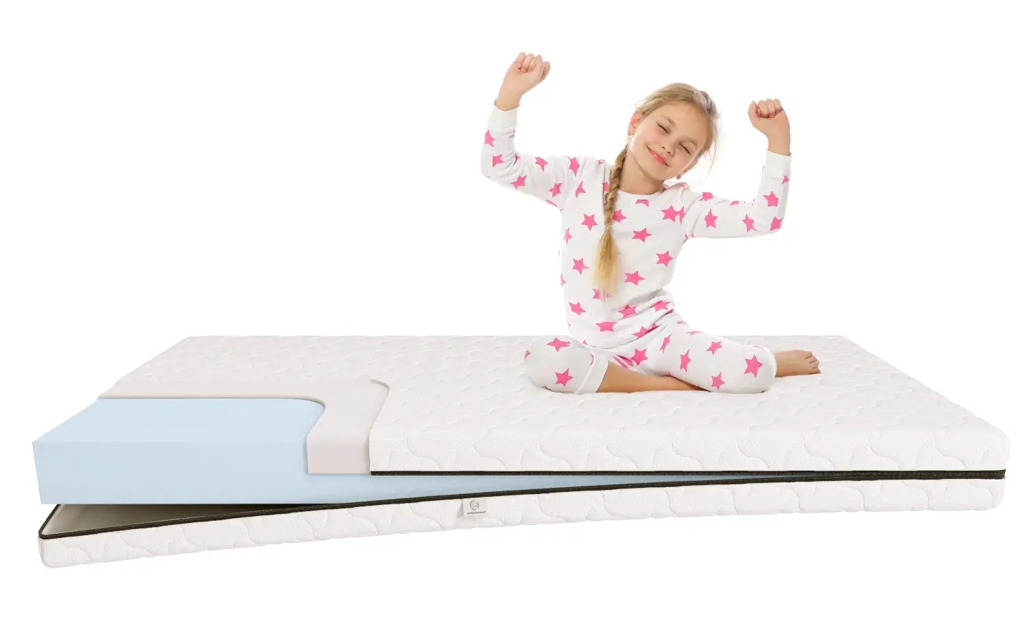 Schaumstoffmatratze für Kinder 16 cm mittlerer Härtegrad (H2) - Größe XL