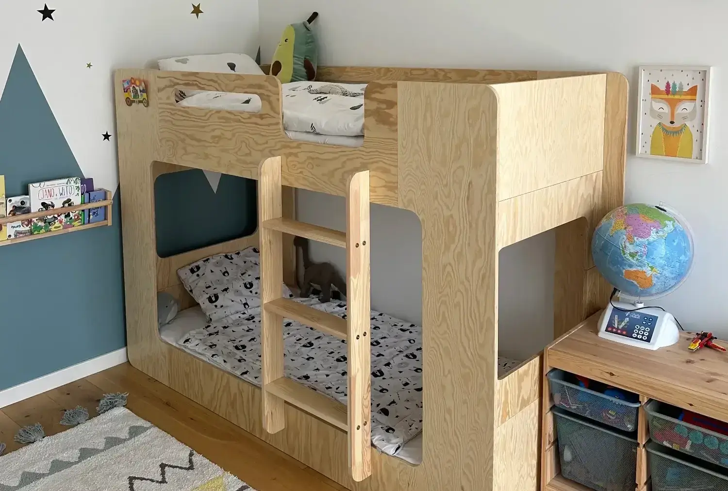 Etagenbett für Kinder mit Lattenrost MIMI Montessori Holz