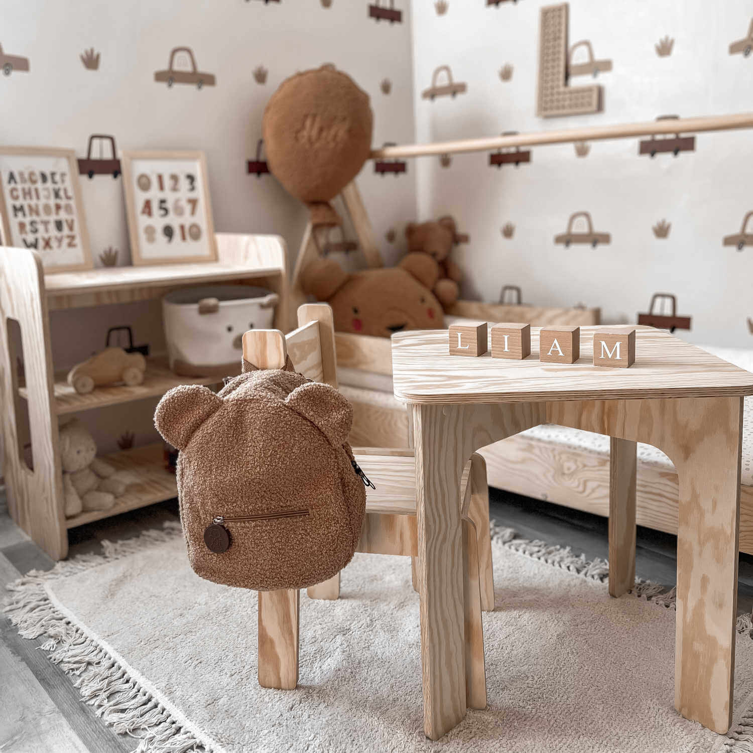 Kindertisch mit Stuhl Set TAB+KR Montessori Holz