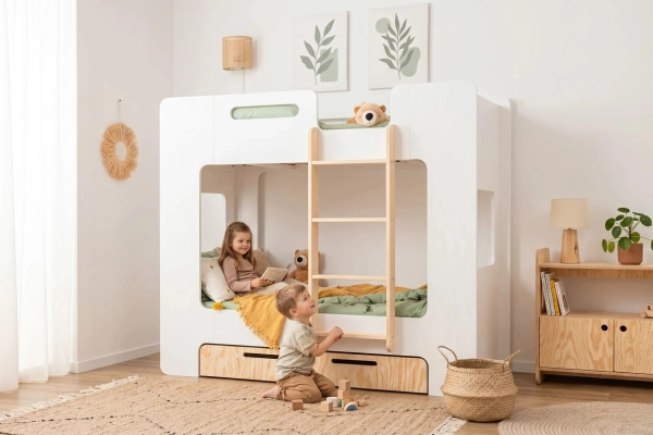 Betten für Geschwister: Wie man ein Zimmer gestaltet, um Komfort und Sicherheit zu gewährleisten