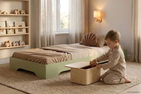 Spielzeugtruhe am Bett: Mehr Ordnung und Sicherheit im Kinderzimmer