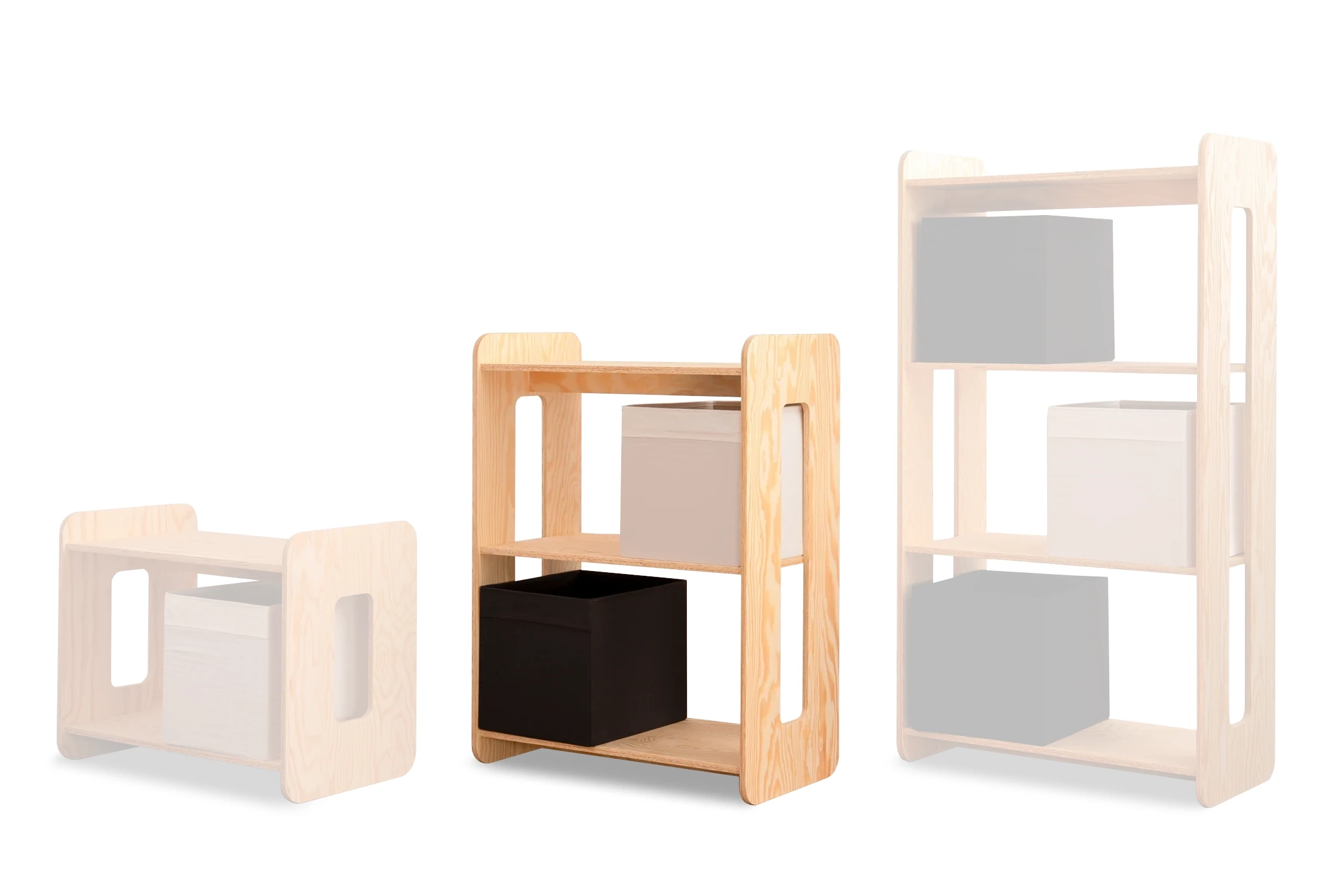 Kinderregal DRONE Montessori Holz (Wähle die Größe: M - Wähle die Farbe: Kaschmir)